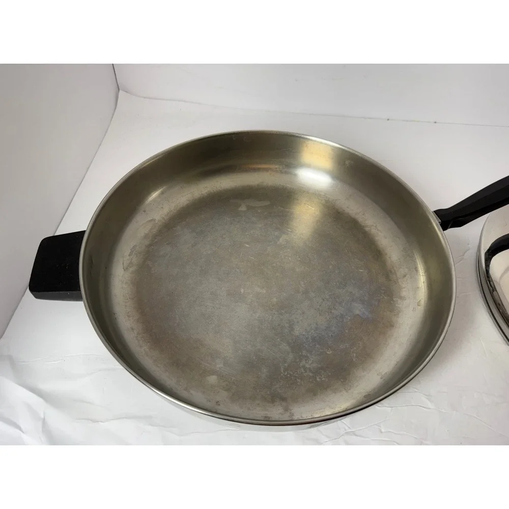 Farberware Aluminum Clad Stainless Steel 12 Inch Skillet with High Dome Lid USA